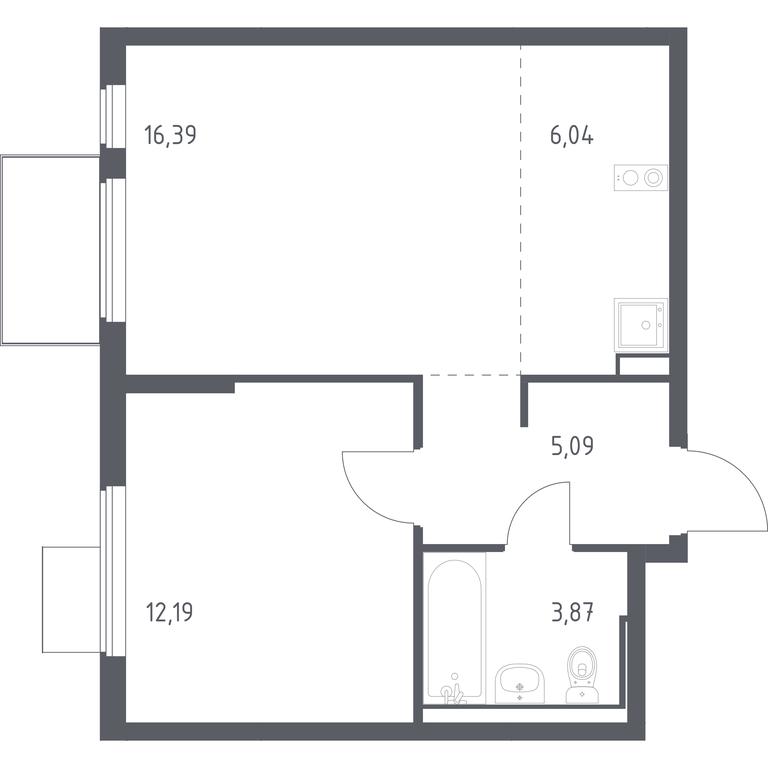 Apartment Sale, 43.58平方米 at Gorki Park, Shkolnaya ulitsa, 2, derevnya Korobovo, Leninskiy City District, Moscow Region, Russia #1 Apartment Sale, 43.58平方米 at Gorki Park, Shkolnaya ulitsa, 2, derevnya Korobovo, Leninskiy City District, Moscow Region, Russia #1