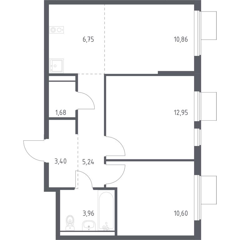 1-BD Apartment Sale, 55.44平方米 at Gorki Park, Shkolnaya ulitsa, 2, derevnya Korobovo, Leninskiy City District, Moscow Region, Russia #1 1-BD Apartment Sale, 55.44平方米 at Gorki Park, Shkolnaya ulitsa, 2, derevnya Korobovo, Leninskiy City District, Moscow Region, Russia #1