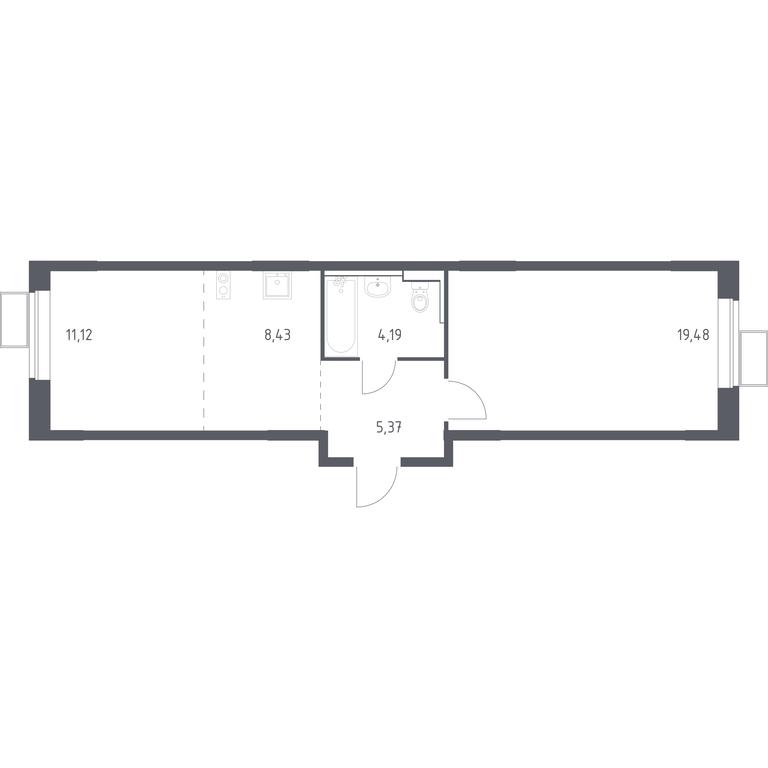 Apartment Sale, 48.59 sq. m. at Prigorod Lesnoe, Molodyozhny bulvar, 6, derevnya Misaylovo, Leninskiy City District, Moscow Region, Russia #1 Apartment Sale, 48.59 sq. m. at Prigorod Lesnoe, Molodyozhny bulvar, 6, derevnya Misaylovo, Leninskiy City District, Moscow Region, Russia #1