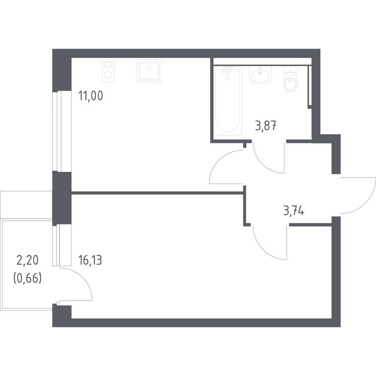 Apartment Sale, 35.4 sq. m. at Prigorod Lesnoe, Molodyozhny bulvar, 6, derevnya Misaylovo, Leninskiy City District, Moscow Region, Russia #2 Apartment Sale, 35.4 sq. m. at Prigorod Lesnoe, Molodyozhny bulvar, 6, derevnya Misaylovo, Leninskiy City District, Moscow Region, Russia #2