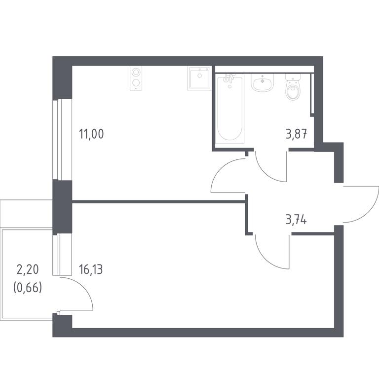 Apartment Sale, 35.4 sq. m. at Prigorod Lesnoe, Molodyozhny bulvar, 6, derevnya Misaylovo, Leninskiy City District, Moscow Region, Russia #1 Apartment Sale, 35.4 sq. m. at Prigorod Lesnoe, Molodyozhny bulvar, 6, derevnya Misaylovo, Leninskiy City District, Moscow Region, Russia #1