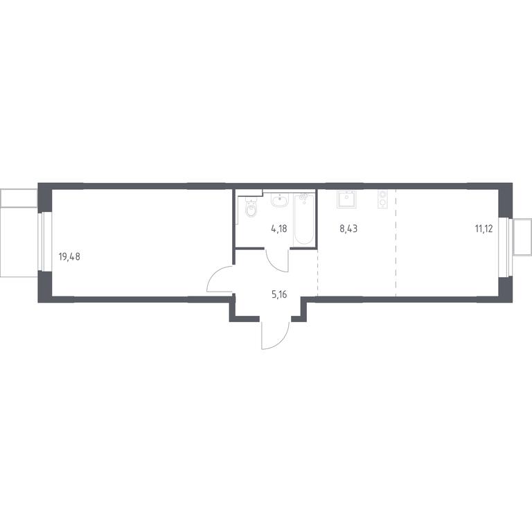 Apartment Sale, 48.37 sq. m. at Prigorod Lesnoe, Molodyozhny bulvar, 6, derevnya Misaylovo, Leninskiy City District, Moscow Region, Russia #1 Apartment Sale, 48.37 sq. m. at Prigorod Lesnoe, Molodyozhny bulvar, 6, derevnya Misaylovo, Leninskiy City District, Moscow Region, Russia #1