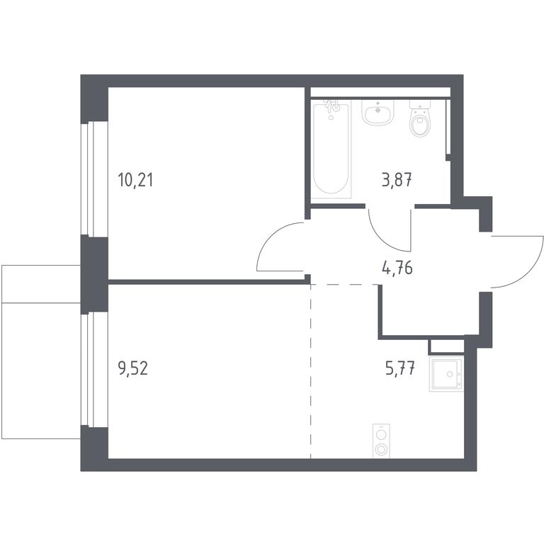Apartment Sale, 34.13 sq. m. at Prigorod Lesnoe, Molodyozhny bulvar, 6, derevnya Misaylovo, Leninskiy City District, Moscow Region, Russia #1 Apartment Sale, 34.13 sq. m. at Prigorod Lesnoe, Molodyozhny bulvar, 6, derevnya Misaylovo, Leninskiy City District, Moscow Region, Russia #1