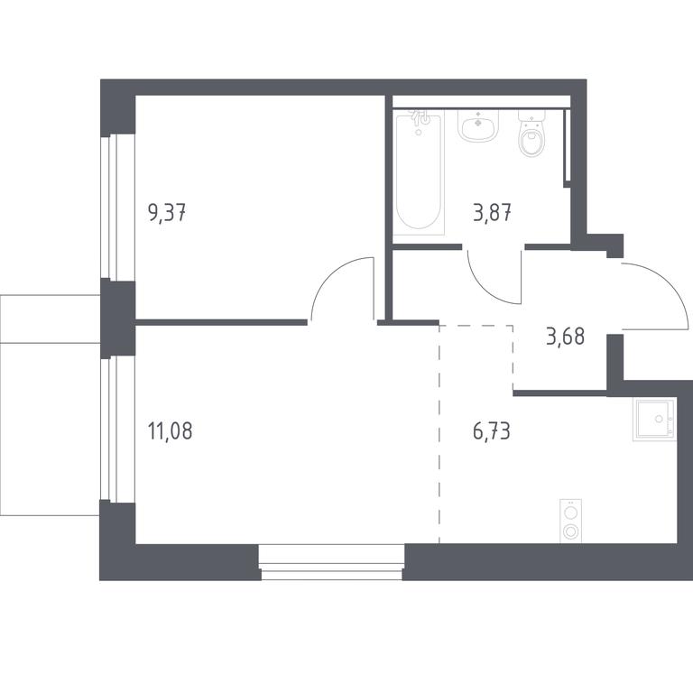 Apartment Sale, 34.73 sq. m. at Prigorod Lesnoe, Molodyozhny bulvar, 6, derevnya Misaylovo, Leninskiy City District, Moscow Region, Russia #1 Apartment Sale, 34.73 sq. m. at Prigorod Lesnoe, Molodyozhny bulvar, 6, derevnya Misaylovo, Leninskiy City District, Moscow Region, Russia #1