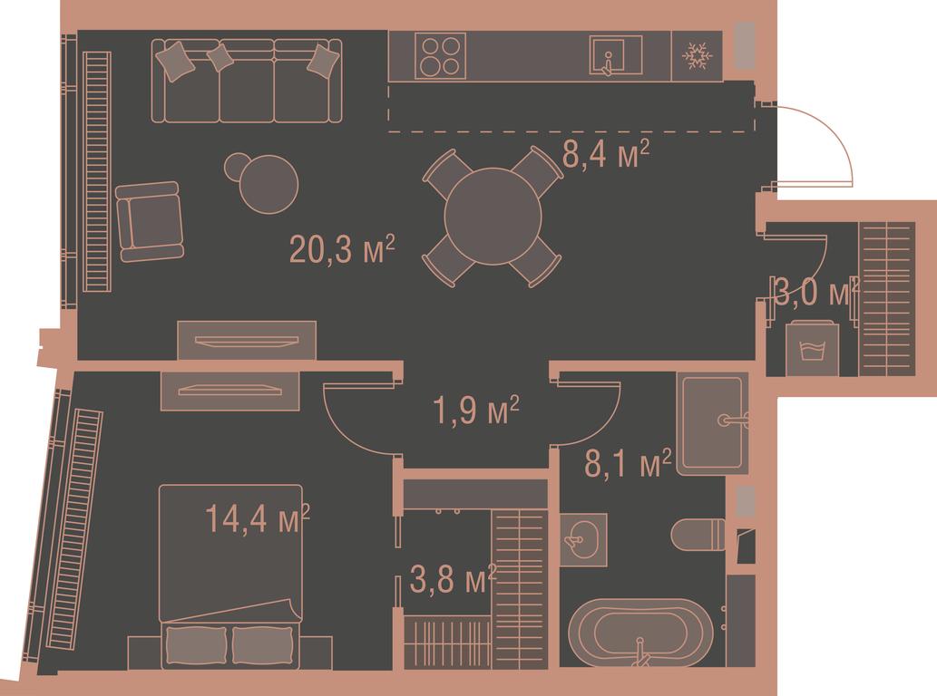 1-BD Apartment Sale, 61.4 sq. m. at High Life, Letnikovskaya Street, 11/10с1, Moscow, Russia #1 1-BD Apartment Sale, 61.4 sq. m. at High Life, Letnikovskaya Street, 11/10с1, Moscow, Russia #1