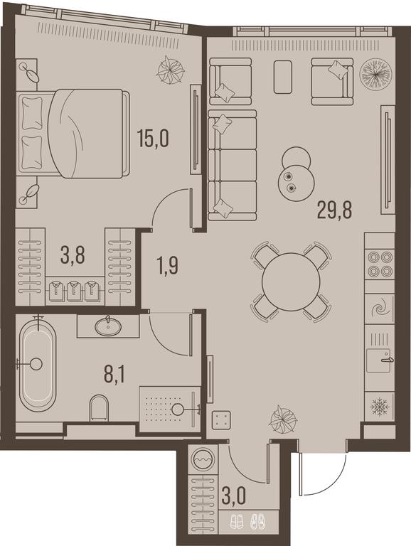 1-BD Apartment Sale, 61.4 sq. m. at High Life, Letnikovskaya Street, 11/10с1, Moscow, Russia #2 1-BD Apartment Sale, 61.4 sq. m. at High Life, Letnikovskaya Street, 11/10с1, Moscow, Russia #2