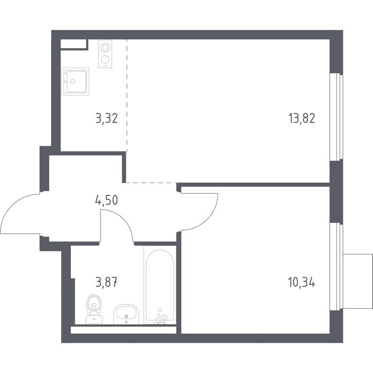 Apartment Sale, 35.85 sq. m. at Gorki Park, Shkolnaya ulitsa, 2, derevnya Korobovo, Leninskiy City District, Moscow Region, Russia #1 Apartment Sale, 35.85 sq. m. at Gorki Park, Shkolnaya ulitsa, 2, derevnya Korobovo, Leninskiy City District, Moscow Region, Russia #1