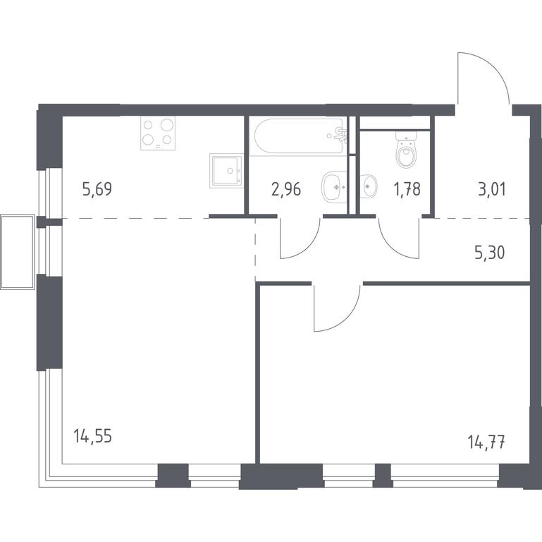 Apartment Sale, 48.06 sq. m. at Novoe Vidnoe, Kalinovka Village, Leninskiy City District, Moscow Region, Russia #1 Apartment Sale, 48.06 sq. m. at Novoe Vidnoe, Kalinovka Village, Leninskiy City District, Moscow Region, Russia #1