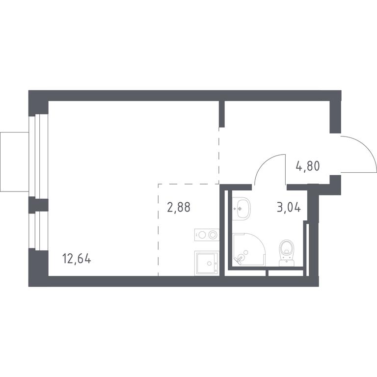 Apartment Sale, 23.36 sq. m. at Novoe Vidnoe, Kalinovka Village, Leninskiy City District, Moscow Region, Russia #1 Apartment Sale, 23.36 sq. m. at Novoe Vidnoe, Kalinovka Village, Leninskiy City District, Moscow Region, Russia #1