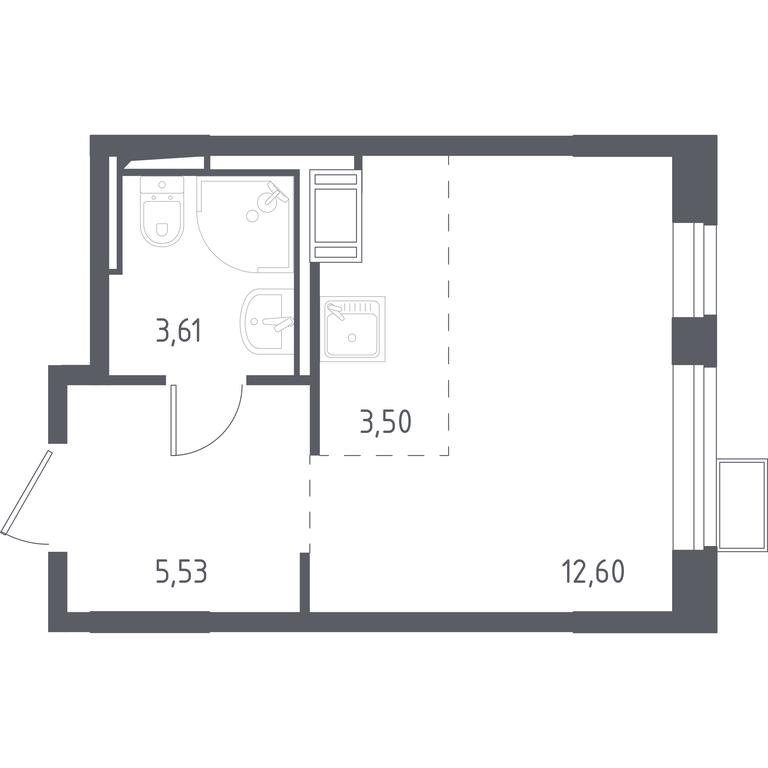 Apartment Sale, 25平方米 at Alkhimovo, Ryazanovskoe Highway, 31к1, Moscow, Russia #1