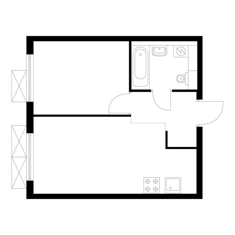 1-BD Apartment Sale, 34.2 sq. m. at Ilinskie Luga, Zapovednaya Street, 1, posyolok Ilyinskoye-Usovo, Krasnogorsk City District, Moscow Region, Russia #1 1-BD Apartment Sale, 34.2 sq. m. at Ilinskie Luga, Zapovednaya Street, 1, posyolok Ilyinskoye-Usovo, Krasnogorsk City District, Moscow Region, Russia #1