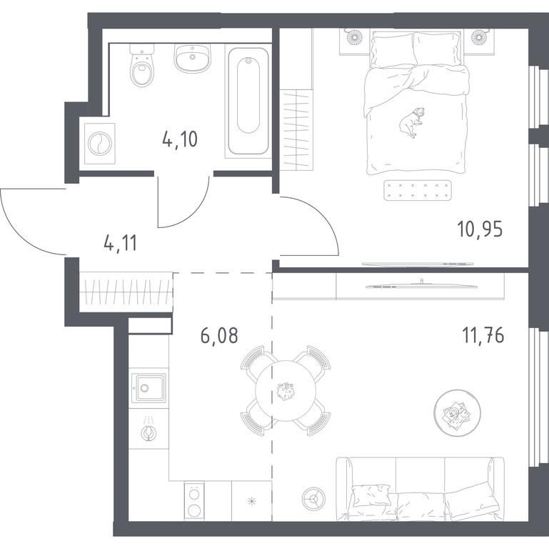 Apartment Sale, 37 sq. m. at Prigorod Lesnoe, Molodyozhny bulvar, 6, derevnya Misaylovo, Leninskiy City District, Moscow Region, Russia #2
