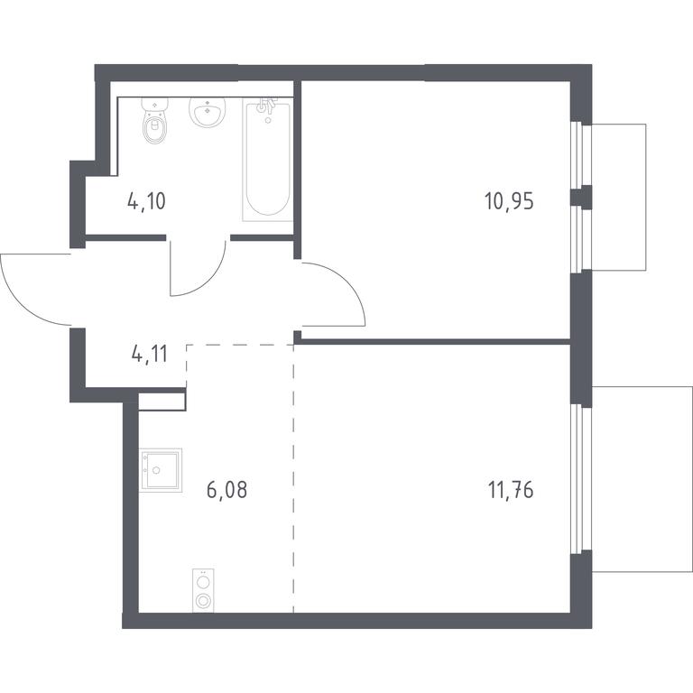 Apartment Sale, 37 sq. m. at Prigorod Lesnoe, Molodyozhny bulvar, 6, derevnya Misaylovo, Leninskiy City District, Moscow Region, Russia #1