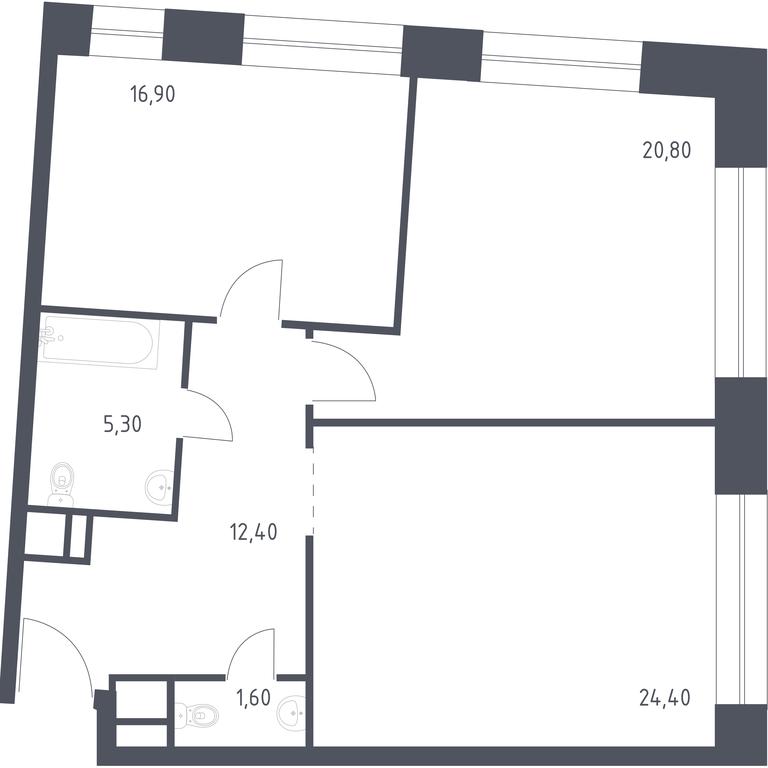 1-BD Apartment Sale, 81.4 sq. m. at Stremyannyj 2, Stremyanniy Lane, 2, Moscow, Russia #1 1-BD Apartment Sale, 81.4 sq. m. at Stremyannyj 2, Stremyanniy Lane, 2, Moscow, Russia #1