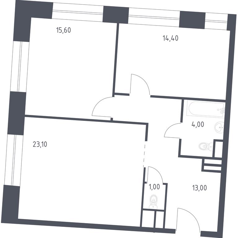 1-BD Apartment Sale, 71.1 sq. m. at Stremyannyj 2, Stremyanniy Lane, 2, Moscow, Russia #1 1-BD Apartment Sale, 71.1 sq. m. at Stremyannyj 2, Stremyanniy Lane, 2, Moscow, Russia #1