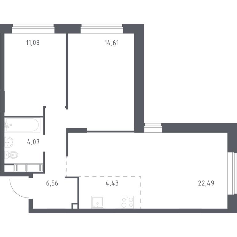 Продажа 1-комн. квартиры, 63,5 м² в ЖК «Новоград Павлино», Косинское шоссе, 2, микрорайон Новое Павлино, Балашиха, Московская область, Россия #1