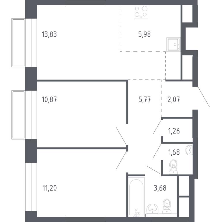 1-BD Apartment Sale, 56.34 sq. m. at Novograd Pavlino, Kosinskoye shosse, 2, Novoye Pavlino Microdistrict, Balashikha, Moscow Region, Russia #1 1-BD Apartment Sale, 56.34 sq. m. at Novograd Pavlino, Kosinskoye shosse, 2, Novoye Pavlino Microdistrict, Balashikha, Moscow Region, Russia #1
