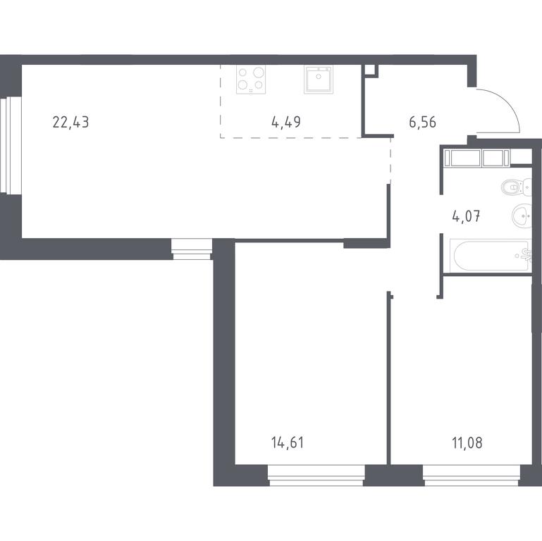 Продажа 1-комн. квартиры, 63,8 м² в ЖК «Новоград Павлино», Косинское шоссе, 2, микрорайон Новое Павлино, Балашиха, Московская область, Россия #1