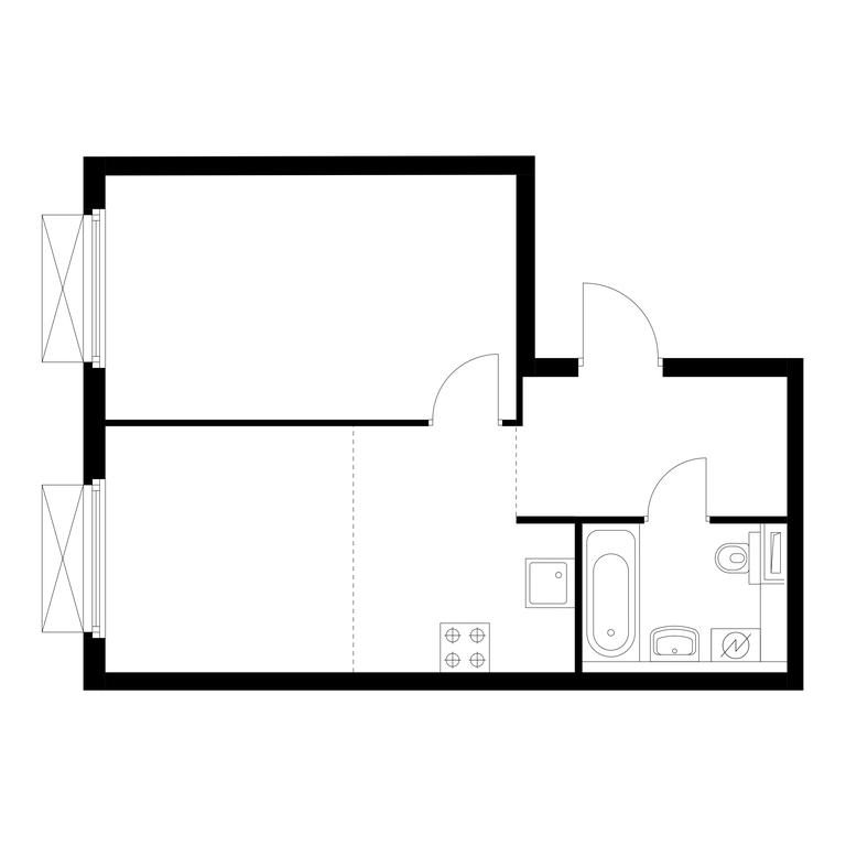 1-BD Apartment Sale, 40.5平方米 at Kolskaya 8, Kolskaya Street, 8с16, Moscow, Russia #1 1-BD Apartment Sale, 40.5平方米 at Kolskaya 8, Kolskaya Street, 8с16, Moscow, Russia #1
