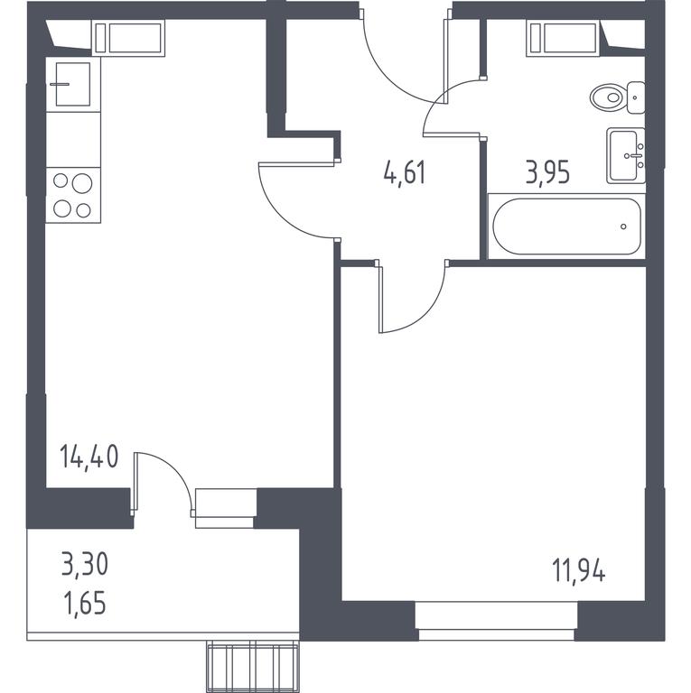 Apartment Sale, 36.1平方米 at Alkhimovo, Ryazanovskoe Highway, 31к1, Moscow, Russia #1 Apartment Sale, 36.1平方米 at Alkhimovo, Ryazanovskoe Highway, 31к1, Moscow, Russia #1