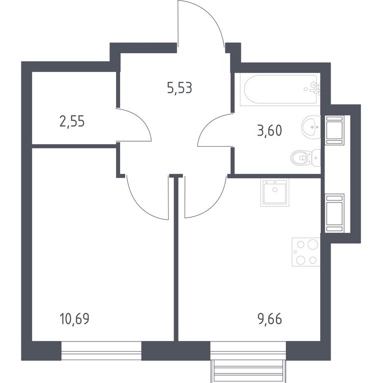 Apartment Sale, 32.03 sq. m. at Kvartal Rumyantsevo, ulitsa Admirala Kornilova, с1, Mosrentgen Settlement, Moscow, Russia #1 Apartment Sale, 32.03 sq. m. at Kvartal Rumyantsevo, ulitsa Admirala Kornilova, с1, Mosrentgen Settlement, Moscow, Russia #1