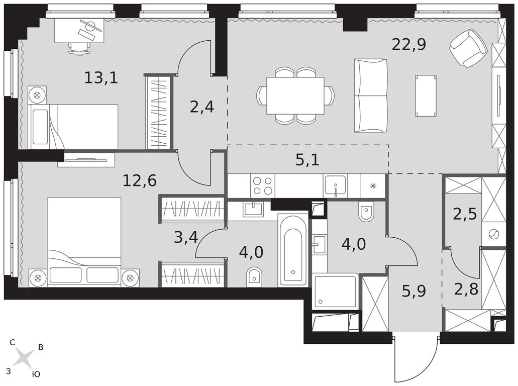 3-BD Apartment Sale, 78.7 sq. m. at Sydney City, Shenogina Street, 2, Moscow, Russia #1 3-BD Apartment Sale, 78.7 sq. m. at Sydney City, Shenogina Street, 2, Moscow, Russia #1
