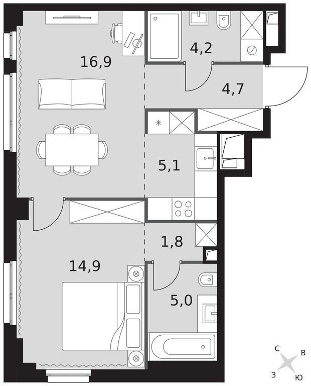 2-BD Apartment Sale, 52.6 sq. m. at Sydney City, Shenogina Street, 2, Moscow, Russia #1 2-BD Apartment Sale, 52.6 sq. m. at Sydney City, Shenogina Street, 2, Moscow, Russia #1