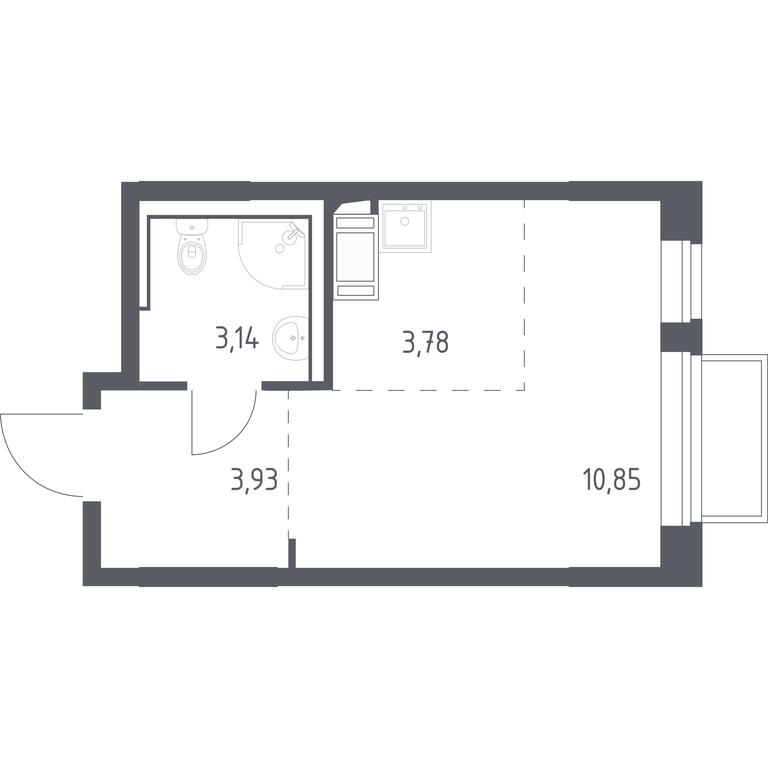 Apartment Sale, 21.4平方米 at Tomilino Park, 1-y kvartal, posyolok Zhilino-1, Lubertsy City District, Moscow Region, Russia #1 Apartment Sale, 21.4平方米 at Tomilino Park, 1-y kvartal, posyolok Zhilino-1, Lubertsy City District, Moscow Region, Russia #1