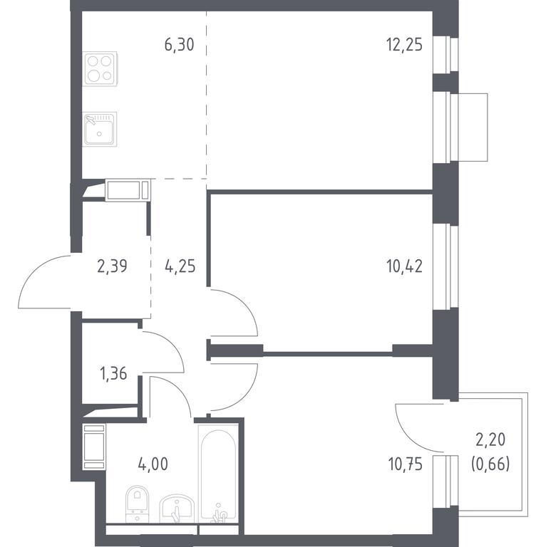 1-BD Apartment Sale, 52.38平方米 at Piatnitskie Luga, Pyatnitskoye Highway, 2, derevnya Yurlovo, Solnechnogorsk City District, Moscow Region, Russia #1 1-BD Apartment Sale, 52.38平方米 at Piatnitskie Luga, Pyatnitskoye Highway, 2, derevnya Yurlovo, Solnechnogorsk City District, Moscow Region, Russia #1
