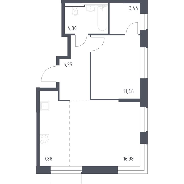 Apartment Sale, 50.31 sq. m. at Kvartal Domashnij, Donetskaya Street, 30с11, Moscow, Russia #1 Apartment Sale, 50.31 sq. m. at Kvartal Domashnij, Donetskaya Street, 30с11, Moscow, Russia #1