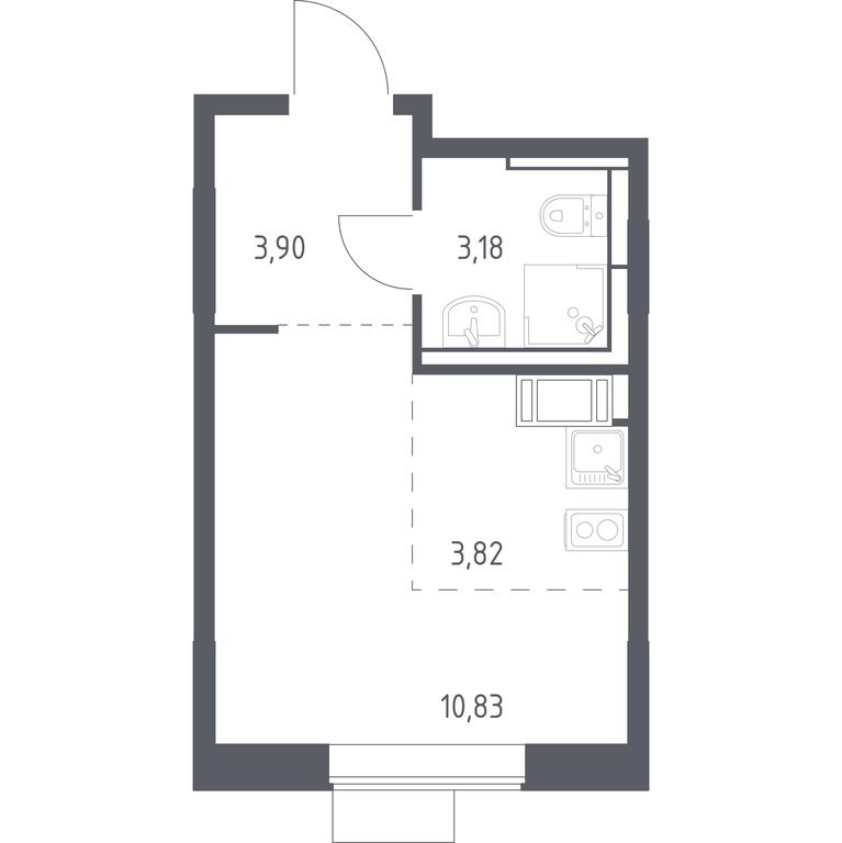 Apartment Sale, 21.73平方米 at Piatnitskie Luga, Pyatnitskoye Highway, 2, derevnya Yurlovo, Solnechnogorsk City District, Moscow Region, Russia #1