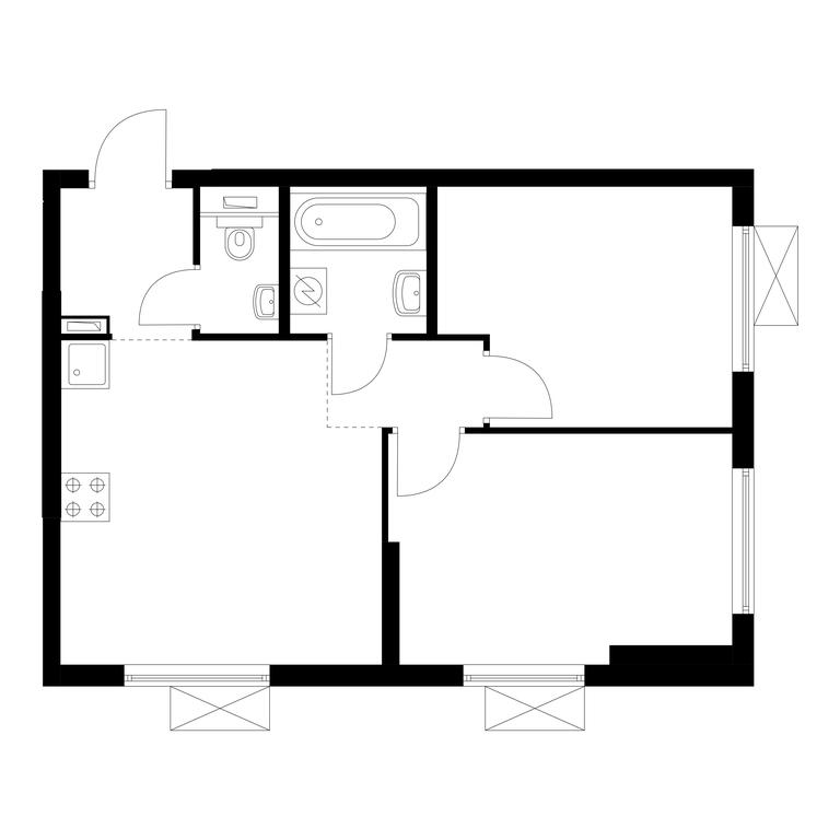 2-BD Apartment Sale, 45.3平方米 at Kuzminskiy Les, mikrorayon Belaya Dacha, 25, Kotelniki, Moscow Region, Russia #1 2-BD Apartment Sale, 45.3平方米 at Kuzminskiy Les, mikrorayon Belaya Dacha, 25, Kotelniki, Moscow Region, Russia #1