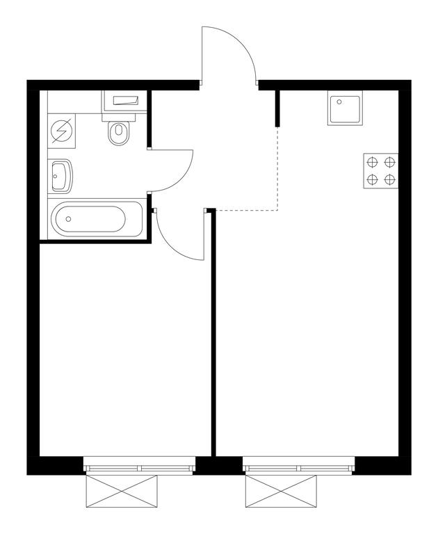 Продажа 1-комн. квартиры, 35,3 м² в ЖК «Первый Дубровский», Новоостаповская улица, 1с4, Москва, Россия #1 Продажа 1-комн. квартиры, 35,3 м² в ЖК «Первый Дубровский», Новоостаповская улица, 1с4, Москва, Россия #1