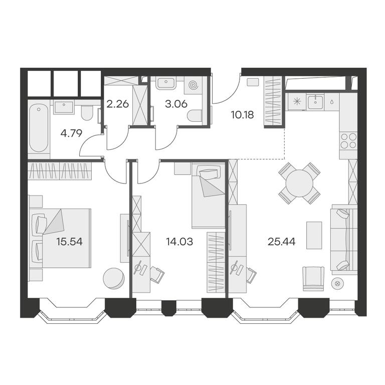 2-BD Apartment Sale, 74.3 sq. m. at Aura Belorusskaya, 1st Yamskogo Polya Street, 28с3, Moscow, Russia #1 2-BD Apartment Sale, 74.3 sq. m. at Aura Belorusskaya, 1st Yamskogo Polya Street, 28с3, Moscow, Russia #1