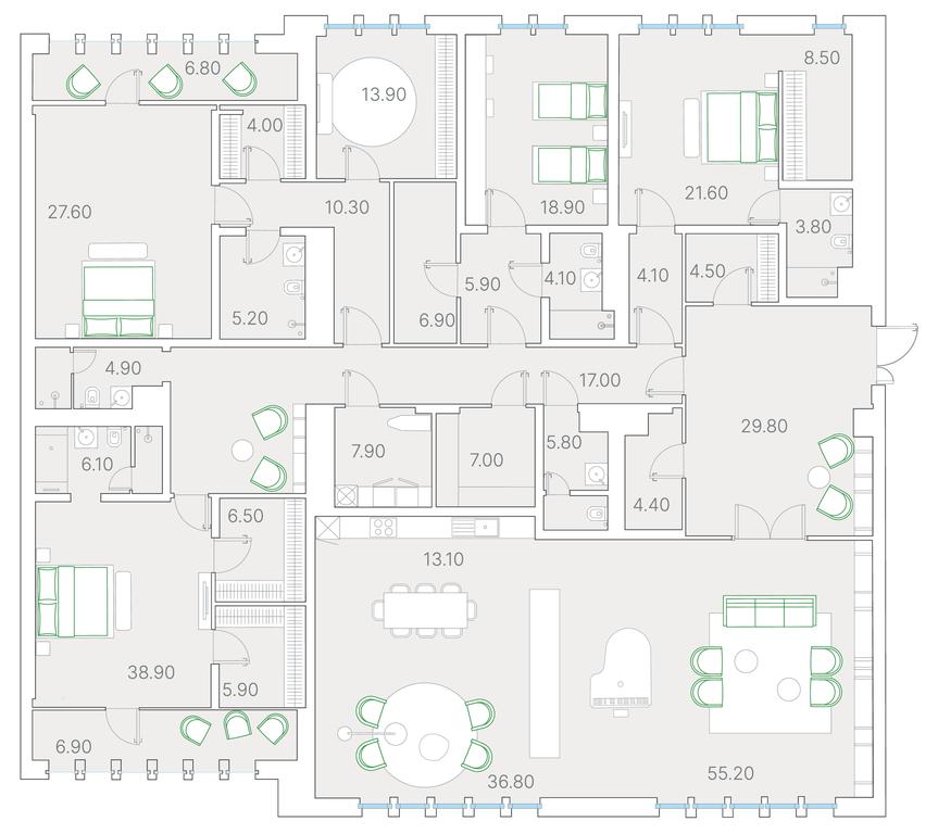 5-BD Apartment Sale, 400.9平方米 at Duo House, Sofiyskaya Embankment, 34с3, Moscow, Russia #1 5-BD Apartment Sale, 400.9平方米 at Duo House, Sofiyskaya Embankment, 34с3, Moscow, Russia #1
