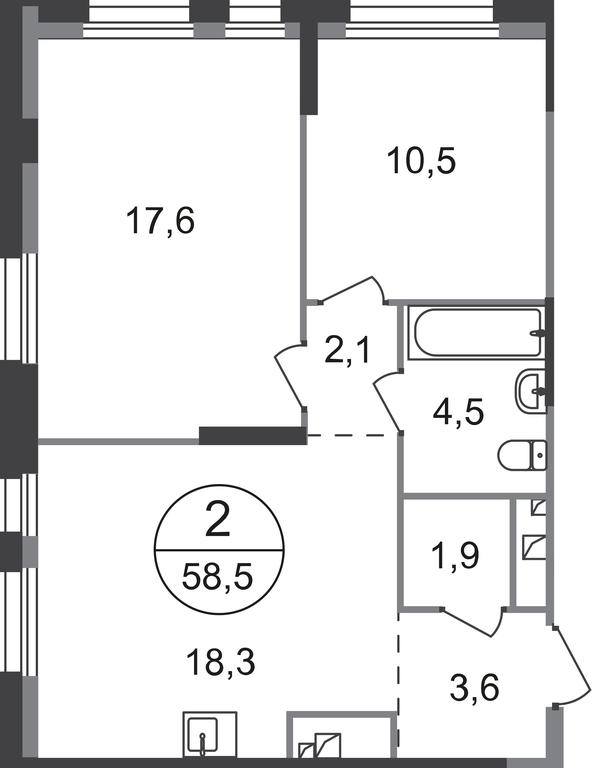2-BD Apartment Sale, 58.5 sq. m. at Pervyi Moskovskiy, ulitsa Bianki, 1, Moskovskiy, Moscow, Russia #1 2-BD Apartment Sale, 58.5 sq. m. at Pervyi Moskovskiy, ulitsa Bianki, 1, Moskovskiy, Moscow, Russia #1
