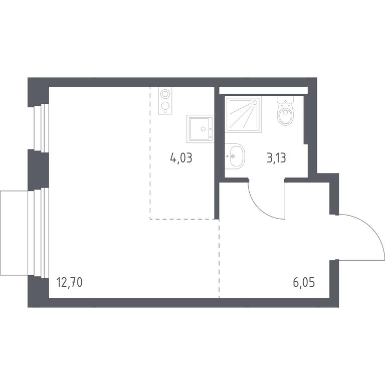 Apartment Sale, 25.91平方米 at Novoe Vnukovo, kvartal № 38, Kokoshkino Settlement, Moscow, Russia #1 Apartment Sale, 25.91平方米 at Novoe Vnukovo, kvartal № 38, Kokoshkino Settlement, Moscow, Russia #1