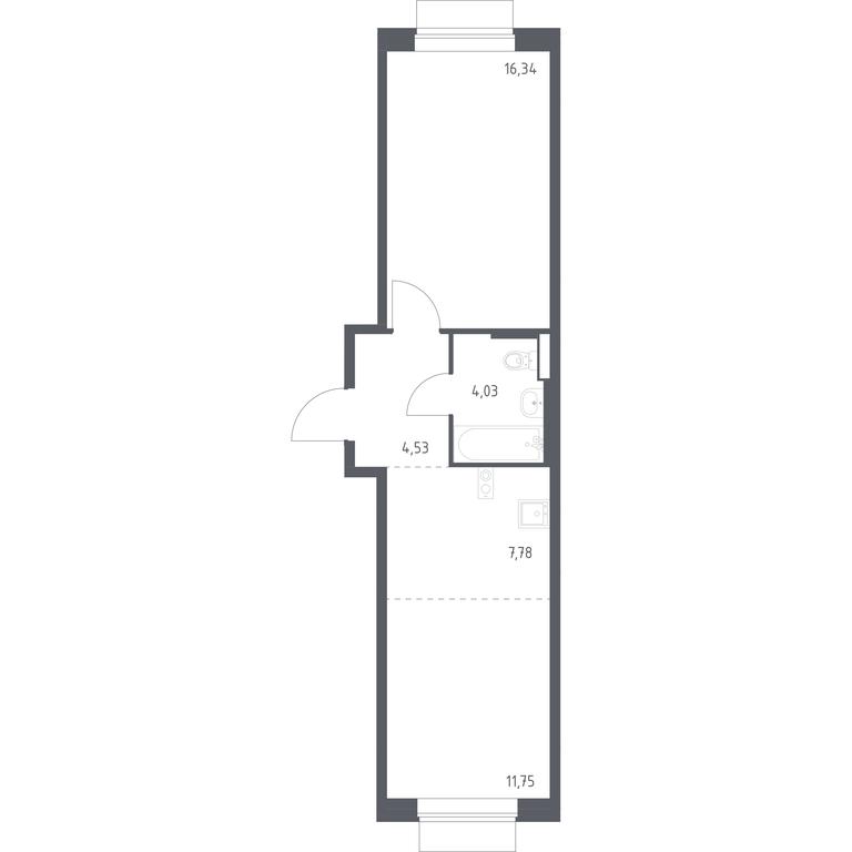 Apartment Sale, 44.43 sq. m. at Novoe Vnukovo, kvartal № 38, Kokoshkino Settlement, Moscow, Russia #1