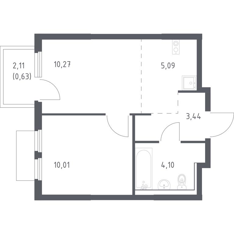 Apartment Sale, 33.54 sq. m. at Prigorod Lesnoe, Molodyozhny bulvar, 6, derevnya Misaylovo, Leninskiy City District, Moscow Region, Russia #1 Apartment Sale, 33.54 sq. m. at Prigorod Lesnoe, Molodyozhny bulvar, 6, derevnya Misaylovo, Leninskiy City District, Moscow Region, Russia #1