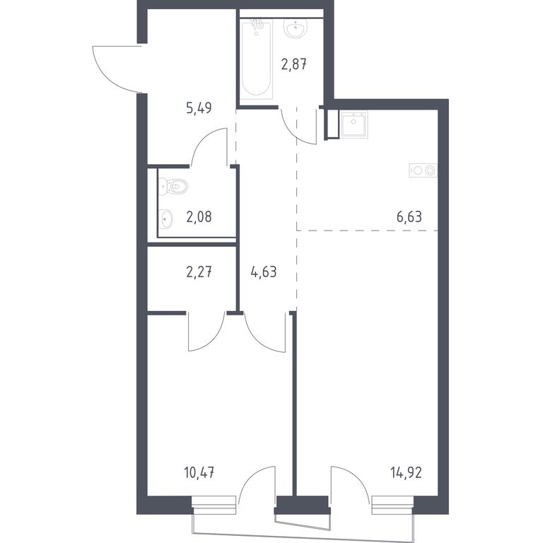 Apartment Sale, 48.7平方米 at Kvartal Aviatorov, ulitsa Koldunova, Aviatorov Microdistrict, Balashikha, Moscow Region, Russia #1 Apartment Sale, 48.7平方米 at Kvartal Aviatorov, ulitsa Koldunova, Aviatorov Microdistrict, Balashikha, Moscow Region, Russia #1