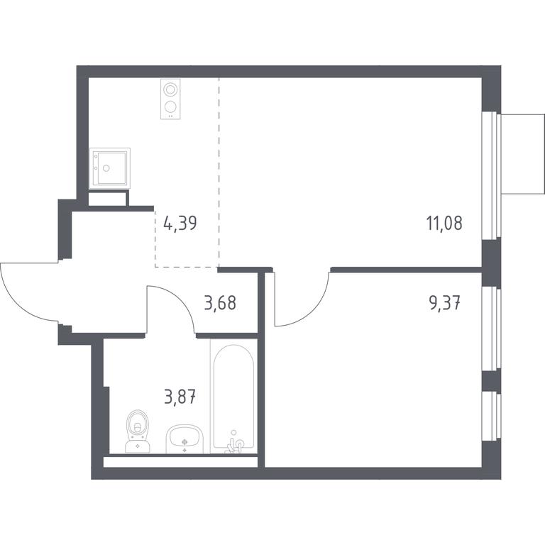 Apartment Sale, 32.39 sq. m. at Gorki Park, Shkolnaya ulitsa, 2, derevnya Korobovo, Leninskiy City District, Moscow Region, Russia #1