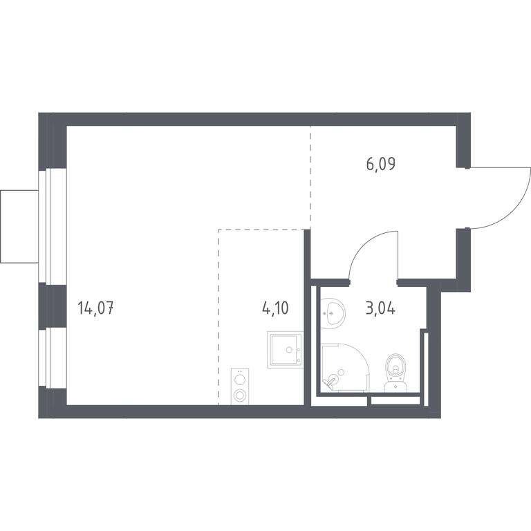 Apartment Sale, 27.3平方米 at Bogdanovskiy Les, derevnya Bogdanikha, Leninskiy City District, Moscow Region, Russia #1 Apartment Sale, 27.3平方米 at Bogdanovskiy Les, derevnya Bogdanikha, Leninskiy City District, Moscow Region, Russia #1
