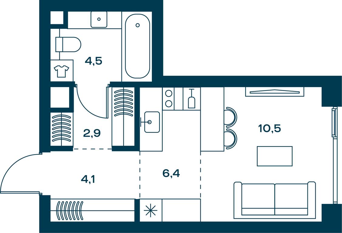 Apartment Sale, 29.7 sq. m. at Soul, Chasovaya Street, 28, Moscow, Russia #2 Apartment Sale, 29.7 sq. m. at Soul, Chasovaya Street, 28, Moscow, Russia #2