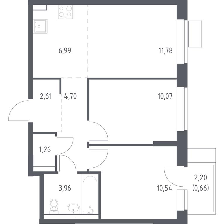 1-BD Apartment Sale, 52.57 sq. m. at Prigorod Lesnoe, Molodyozhny bulvar, 6, derevnya Misaylovo, Leninskiy City District, Moscow Region, Russia #1 1-BD Apartment Sale, 52.57 sq. m. at Prigorod Lesnoe, Molodyozhny bulvar, 6, derevnya Misaylovo, Leninskiy City District, Moscow Region, Russia #1