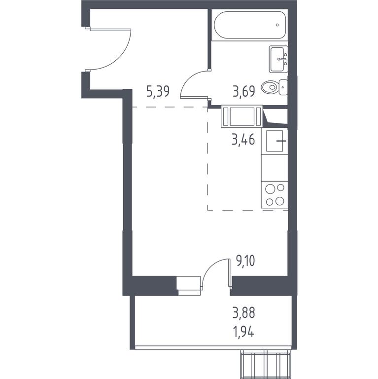 Apartment Sale, 23.4平方米 at Alkhimovo, Ryazanovskoe Highway, 31к1, Moscow, Russia #1 Apartment Sale, 23.4平方米 at Alkhimovo, Ryazanovskoe Highway, 31к1, Moscow, Russia #1