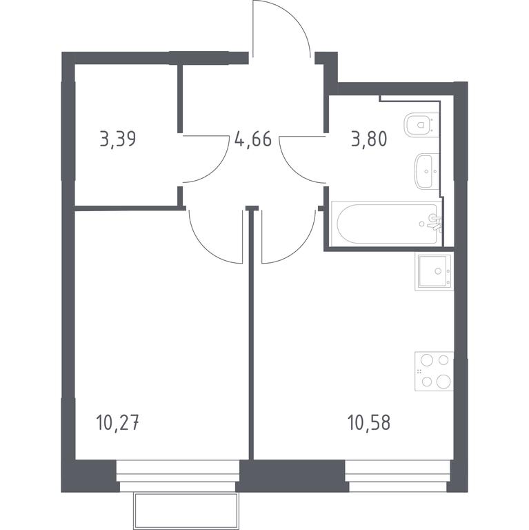 Apartment Sale, 32.85 sq. m. at Kvartal Strogino, zhiloy kompleks Kvartal Strogino, Krasnogorsk, Moscow Region, Russia #1 Apartment Sale, 32.85 sq. m. at Kvartal Strogino, zhiloy kompleks Kvartal Strogino, Krasnogorsk, Moscow Region, Russia #1