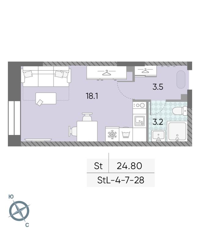 Apartment Sale, 24.8 sq. m. at Zilart, Rodchenko Street, 1, Moscow, Russia #1