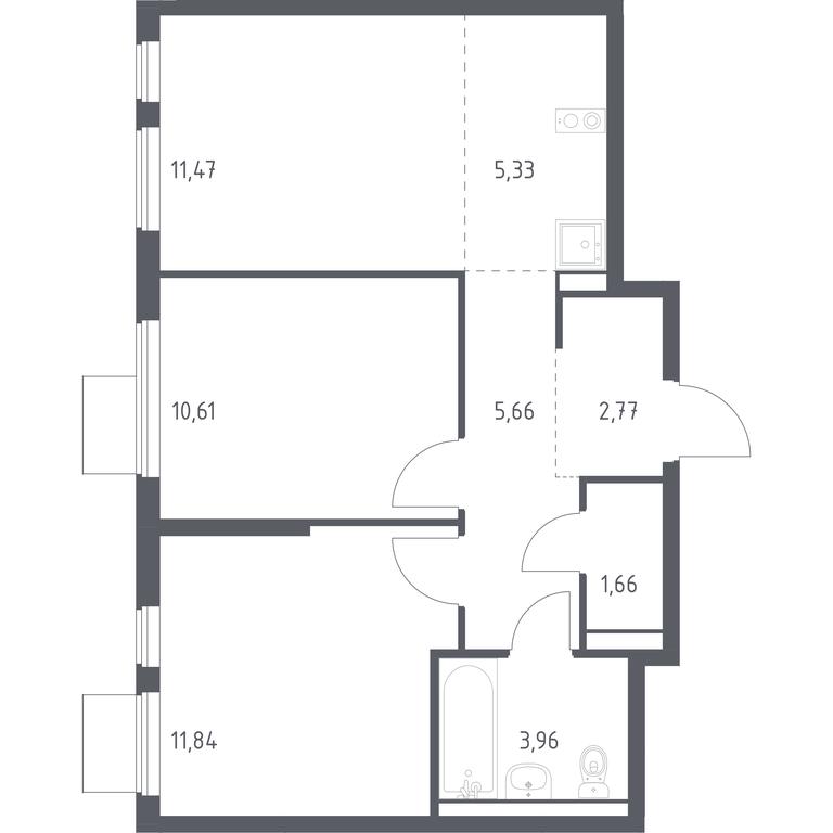 1-BD Apartment Sale, 53.3 sq. m. at Gorki Park, Shkolnaya ulitsa, 2, derevnya Korobovo, Leninskiy City District, Moscow Region, Russia #1 1-BD Apartment Sale, 53.3 sq. m. at Gorki Park, Shkolnaya ulitsa, 2, derevnya Korobovo, Leninskiy City District, Moscow Region, Russia #1