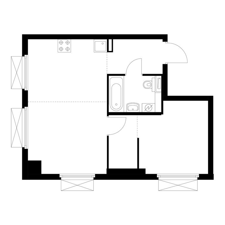 1-BD Apartment Sale, 43.1 sq. m. at Kolskaya 8, Kolskaya Street, 8с16, Moscow, Russia #1 1-BD Apartment Sale, 43.1 sq. m. at Kolskaya 8, Kolskaya Street, 8с16, Moscow, Russia #1
