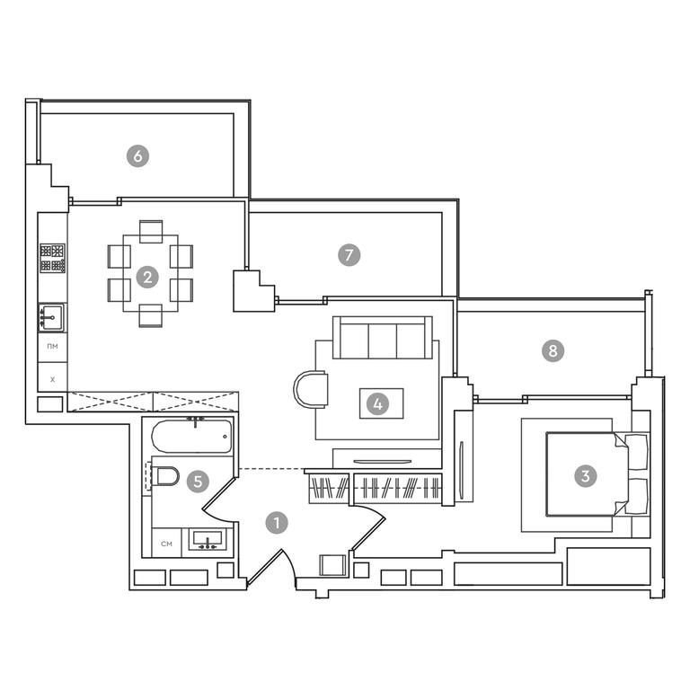 Продажа 1-комн. квартиры, 74,7 м² в ЖК «РЭД7 (RED7)», проспект Академика Сахарова, 11, Москва, Россия #2 Продажа 1-комн. квартиры, 74,7 м² в ЖК «РЭД7 (RED7)», проспект Академика Сахарова, 11, Москва, Россия #2